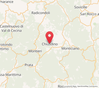 Map of Chiusdino, Tuscany