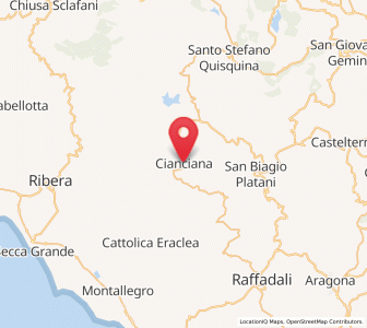 Map of Cianciana, Sicily