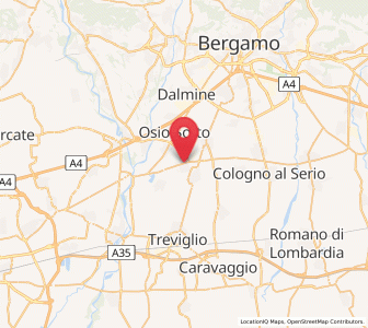 Map of Ciserano, Lombardy