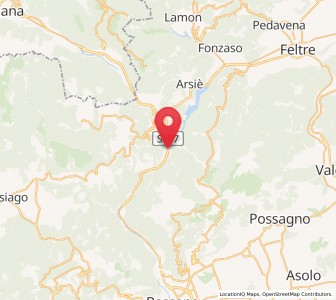 Map of Cismon del Grappa, Veneto