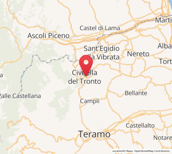 Map of Civitella del Tronto, Abruzzo