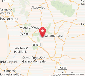 Map of Collinas, Sardinia