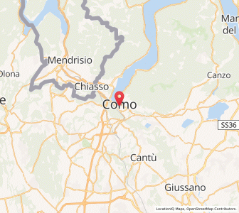 Map of Côme, Lombardy