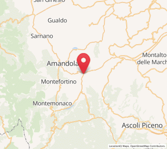 Map of Comunanza, The Marches
