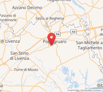 Map of Concordia Sagittaria, Veneto