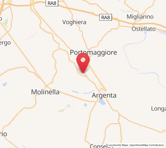 Map of Consandolo, Emilia-Romagna