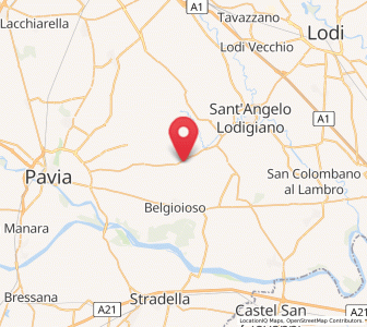 Map of Copiano, Lombardy