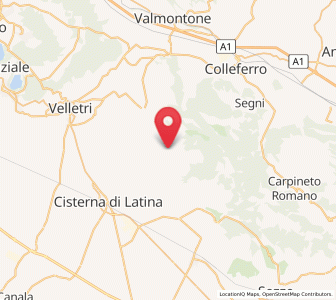 Map of Cori, Lazio