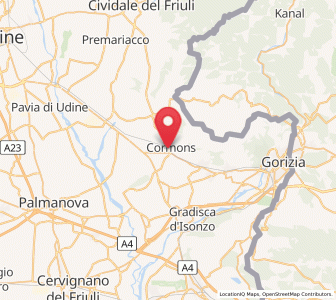 Map of Cormons, Friuli Venezia Giulia