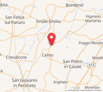Map of Corpo Reno, Emilia-Romagna