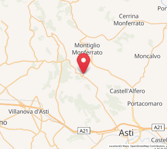Map of Cortanze, Piedmont