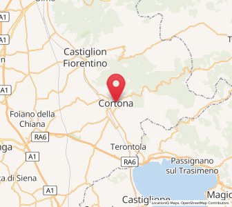 Map of Cortone, Tuscany