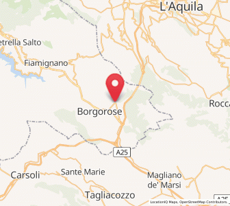 Map of Corvaro, Lazio
