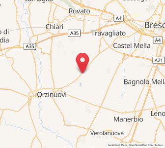 Map of Corzano, Lombardy