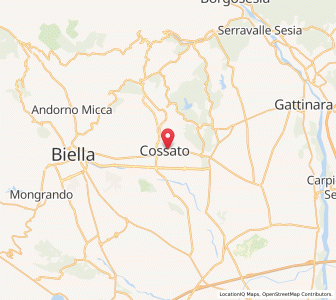 Map of Cossato, Piedmont