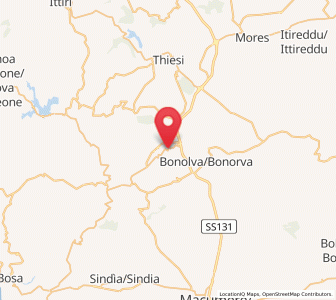 Map of Cossoine, Sardinia