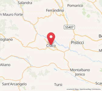 Map of Craco, Basilicate
