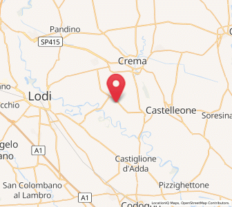 Map of Credera, Lombardy