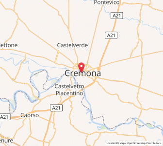 Map of Crémone, Lombardy