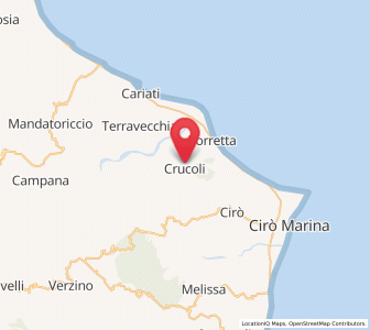 Map of Crucoli, Calabria