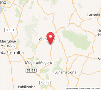 Map of Curcuris, Sardinia