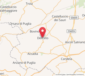 Map of Deliceto, Apulia