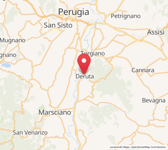 Map of Deruta, Umbria