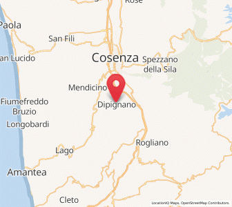 Map of Dipignano, Calabria