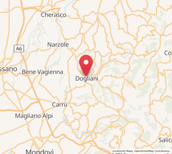 Map of Dogliani, Piedmont