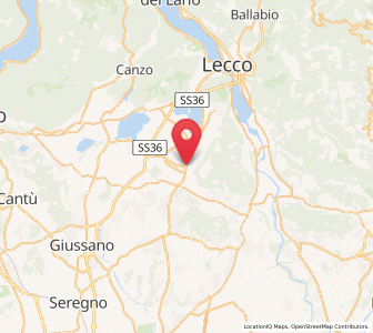 Map of Dolzago, Lombardy