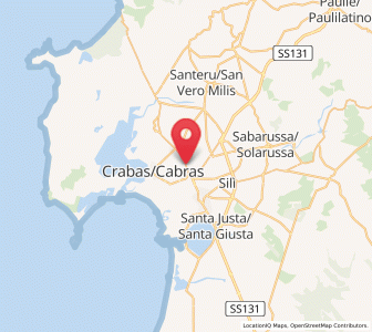 Map of Donigala Fenugheddu, Sardinia