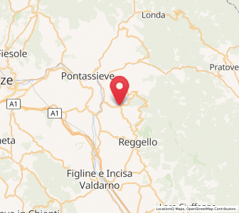 Map of Donnini, Tuscany