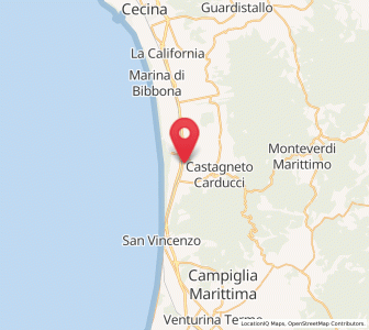 Map of Donoratico, Tuscany