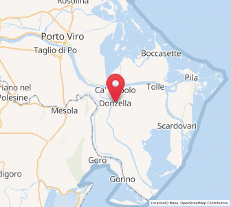 Map of Donzella, Veneto