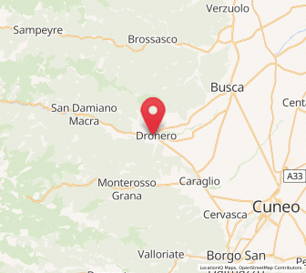 Map of Dronero, Piedmont