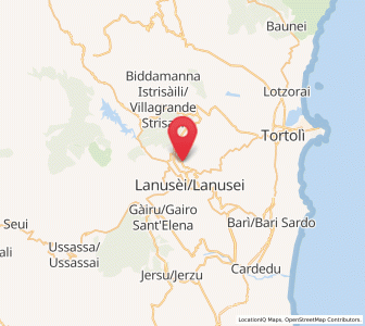 Map of Elini, Sardinia