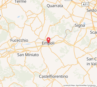 Map of Empoli, Tuscany
