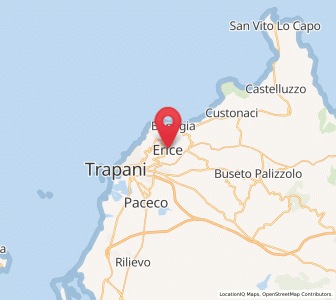 Map of Mont Éryx, Sicily