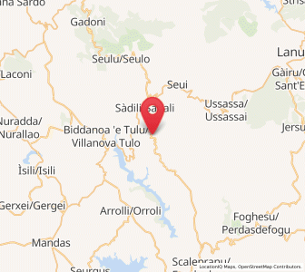 Map of Esterzili, Sardinia