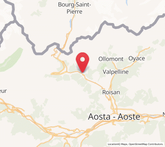 Map of Étroubles, Aosta Valley
