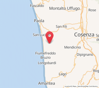 Map of Falconara Albanese, Calabria