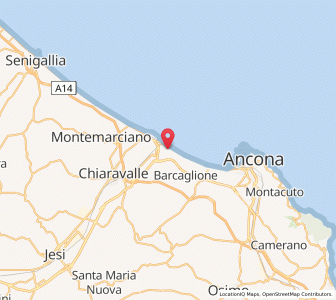 Map of Falconara Marittima, The Marches