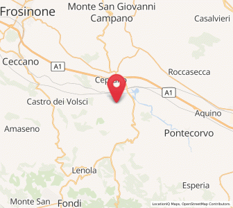 Map of Falvaterra, Lazio