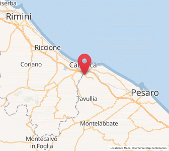 Map of Fanano, The Marches