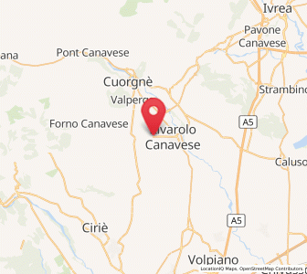 Map of Favria, Piedmont