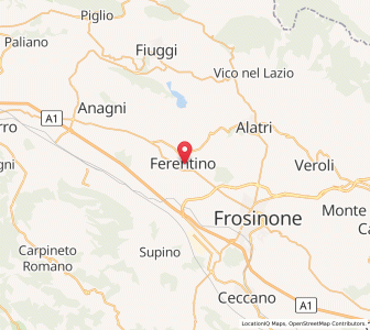 Map of Ferentino, Lazio