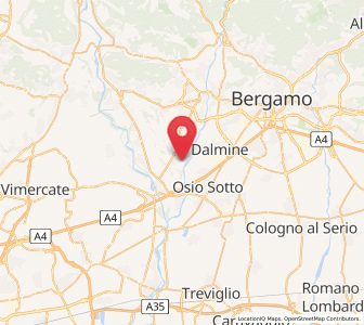 Map of Filago, Lombardy
