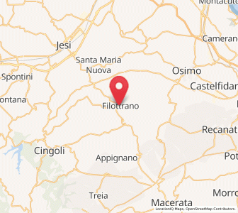 Map of Filottrano, The Marches