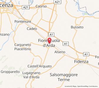 Map of Fiorenzuola d'Arda, Emilia-Romagna