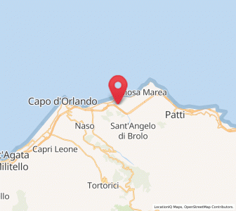 Map of Fiumara, Sicily